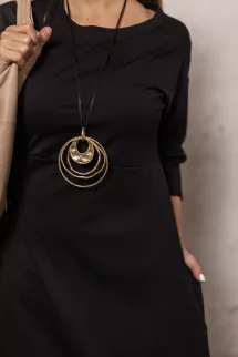 Hagyma ruha , oldalzsebes kialakítással - fekete 