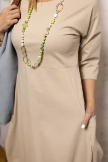 Hagyma ruha , oldalzsebes kialakítással - bézs 
