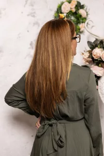 Átlapolt ingruha - khaki 