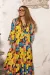Színes maxi ingruha - sárga virágos