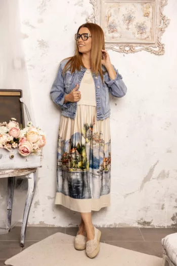 Mese város ruha - bézs 