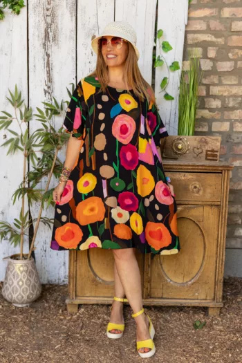 Flowers ruha - fekete