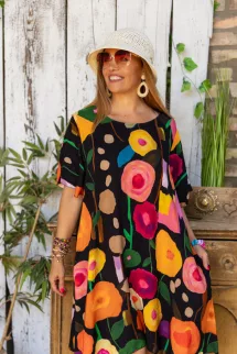 Flowers ruha - fekete