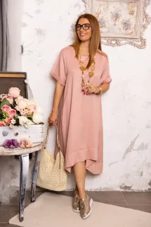 A - vonalú letisztult ruha - púder 