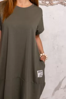 Pamut natural ruha - khaki 