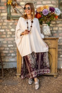 Átlapolt mintás maxi ruha 