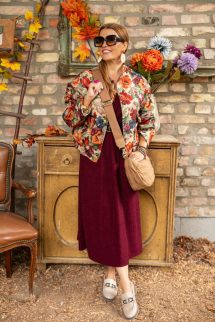 Puha öves ruha - bordó