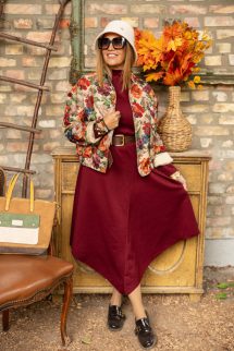 Cakkos aljú extra ruha - bordó