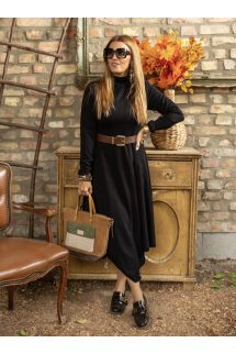 Cakkos aljú extra ruha - fekete