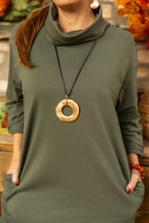 Csípőzsebes tunika - khaki 