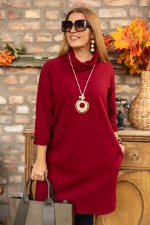 Csípőzsebes tunika - bordó