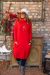 Kötött garbós ruha , zsebekkel - piros 