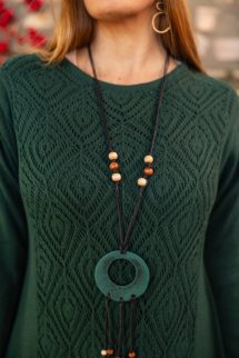 Horgolt ruha - zöld 