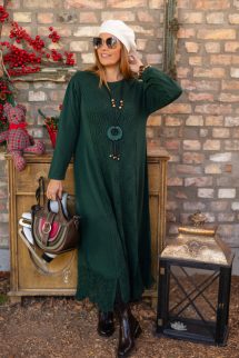 Horgolt ruha - zöld 