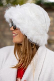 Szőrme kalap - fehér 