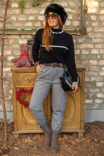 Szőrme sapka - fekete