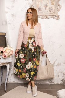 Mesevirág szoknya - khaki 