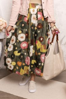 Mesevirág szoknya - khaki 