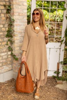 Csipkehatású táska - csaubarna