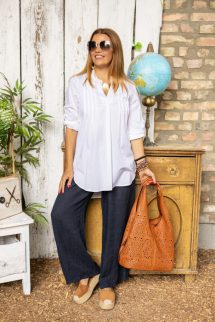 Csipkehatású táska - csaubarna