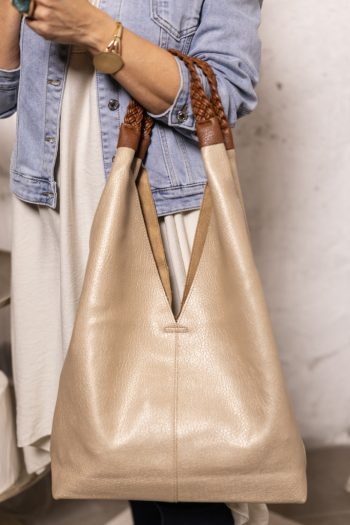 Fonott pántos táska - rosegold