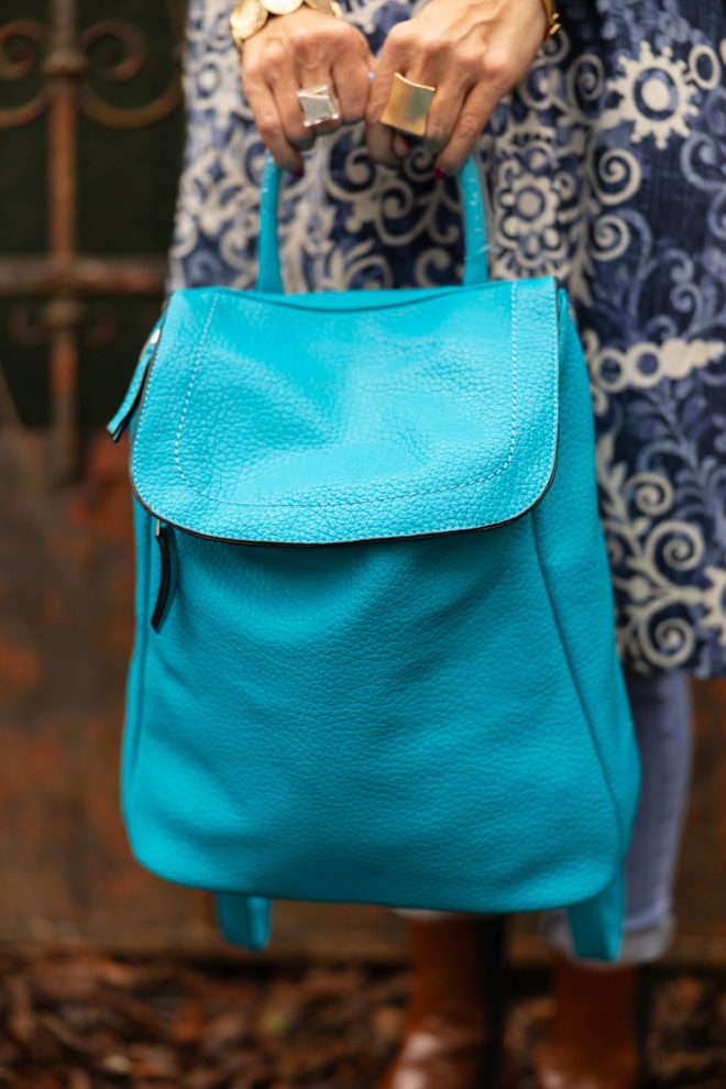Fedeles háti táska - kék