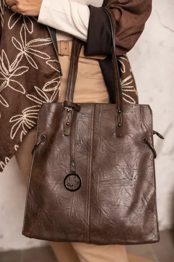 Karika shopper táska - csokoládé