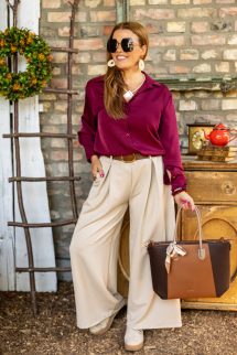 Elegáns táska - kombinált színvilág - barna