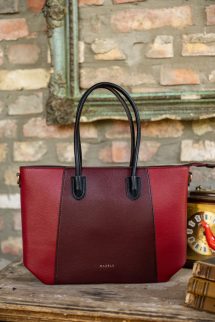 Elegáns táska - kombinált színvilág - bordó