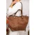 Stílusos shopper táska - barna