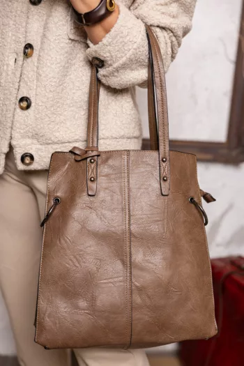 Karika shopper táska - fangó