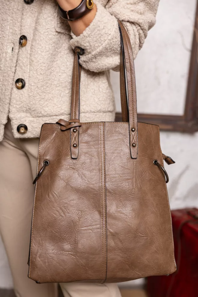 Karika shopper táska - fangó