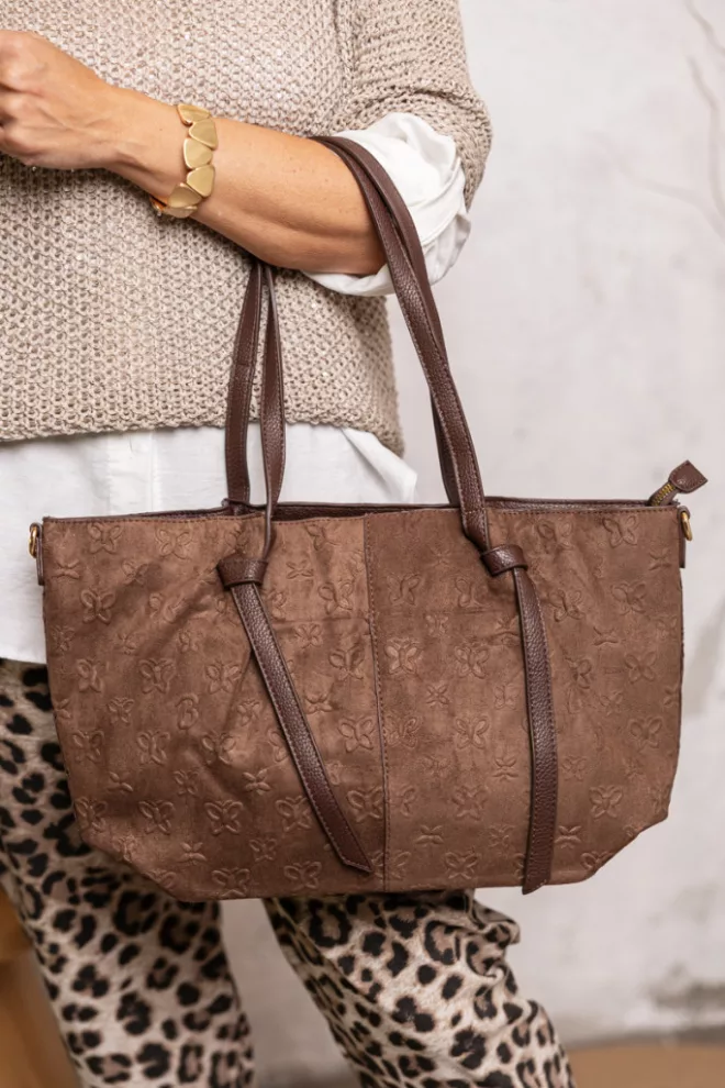 Pillangó shopper táska - csokoládé 