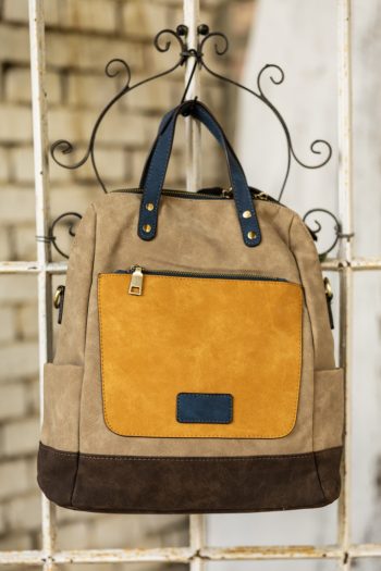 Színes hátitáska - barna