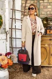 Színes hátitáska - csokoládé