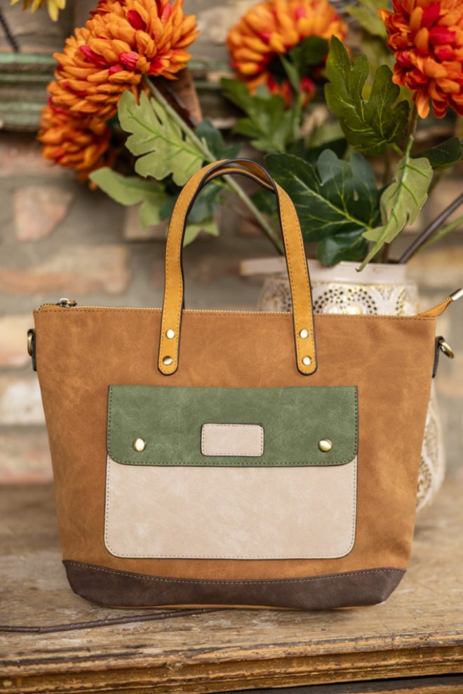 Négyzet extra táska - barna 