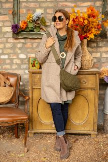 Steppelt oldaltáska - khaki