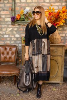 Stílusos city táska - bronz