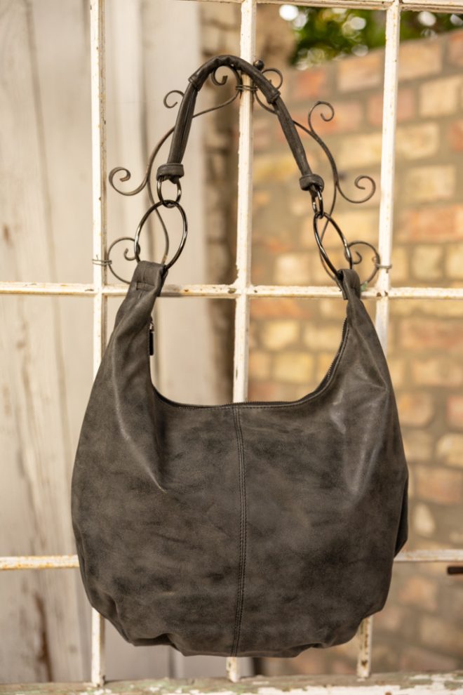 Karika pántos táska - grafitszürke