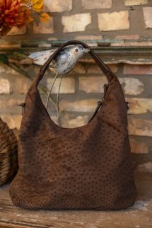 Köves , city táska - csokoládé