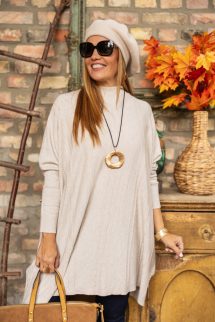 Csavart lepel felső - bézs 