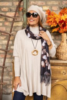 Csavart lepel felső - bézs 