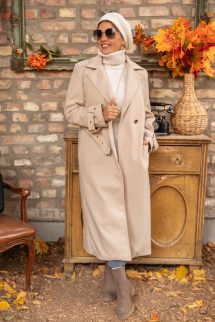 Csavart garbós tunika - bézs