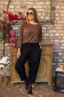 Csillogószálas tunika - bronz